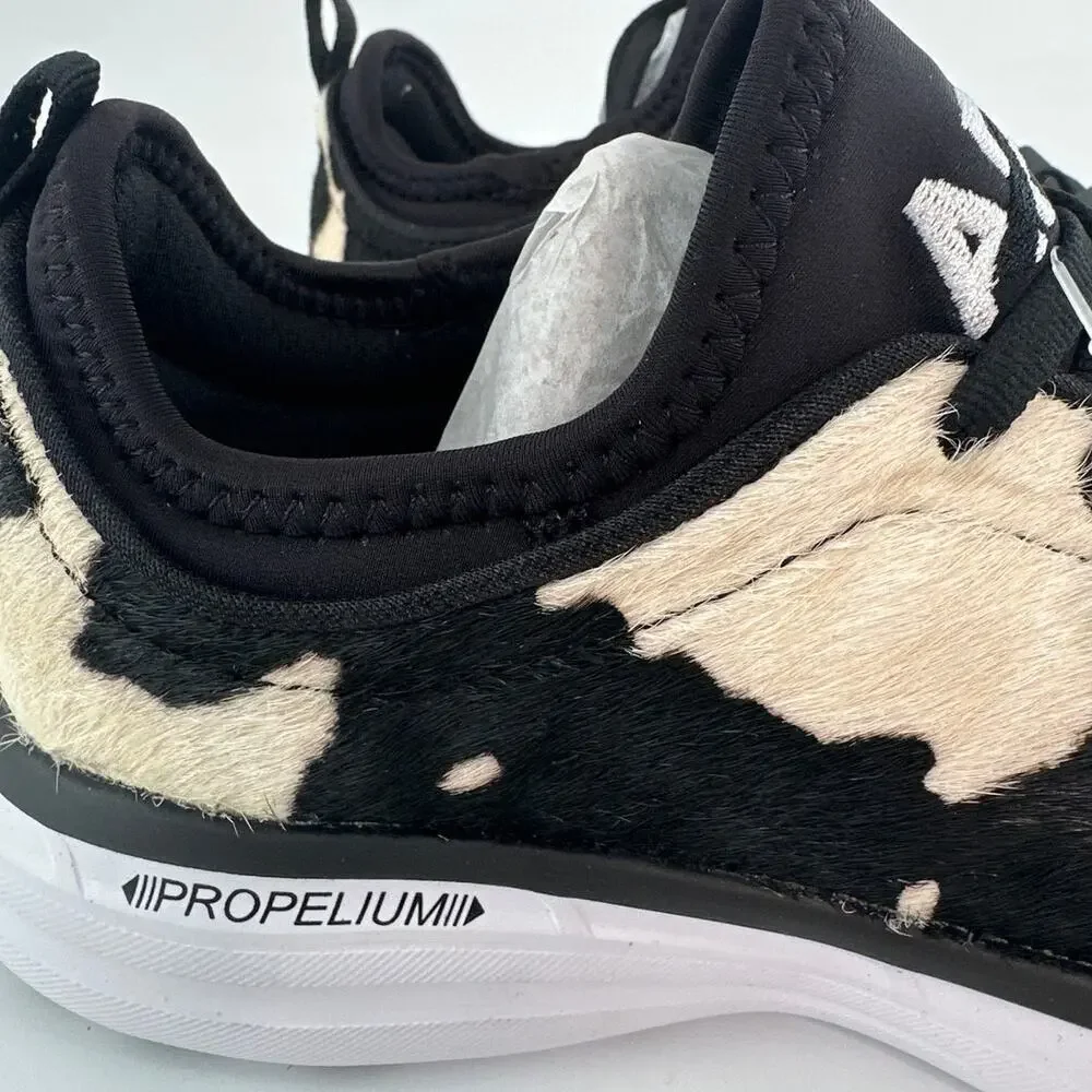 APL Women's Deep Brown White Cow Iconic Phantom Sneakers Size 6.5